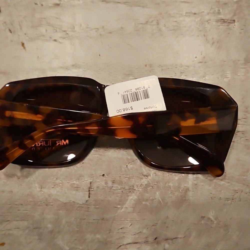 MR TURK by TRINA TURK Andros Sunglasses ~ Tortoise Brown Acetate Polarized NWT - Picture 11 of 16
